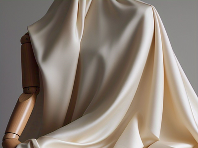 Blooming Cream Satin Fabric