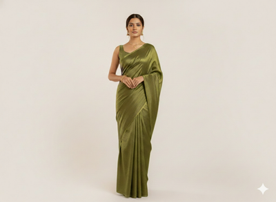 Mehndi Green Plain Bangalore Raw Silk Fabric  (Wholesale)