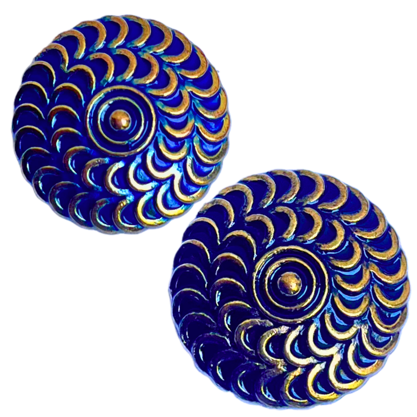 Blue & Golden Designer Metal Buttons