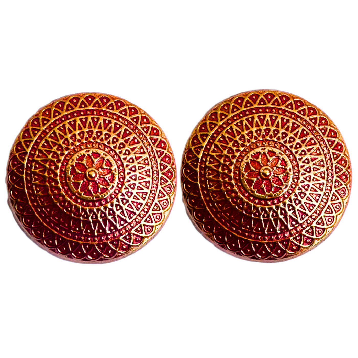 Red & Golden Designer Metal Button