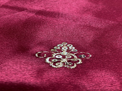 Deep Maroon Balma Daman Polyster Silk Fabric