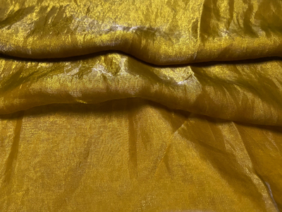 Luxuries Bright Yellow-Gold Heavy Fendi Silk