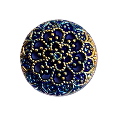 Blue & Golden Designer Metal Buttons