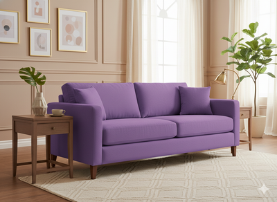 बैंगनी सादा भारी सूती कैनवास कपड़ा