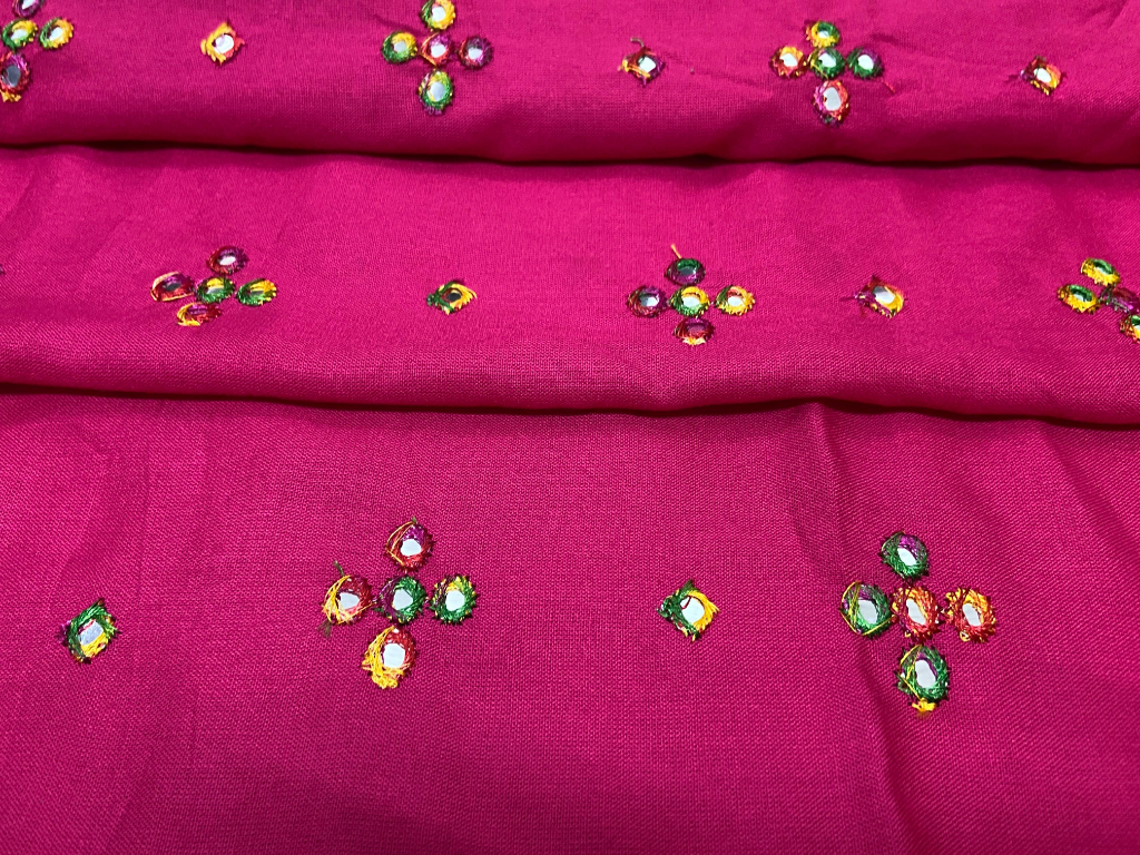 Rani Pink Cotton Rayon Fabric
