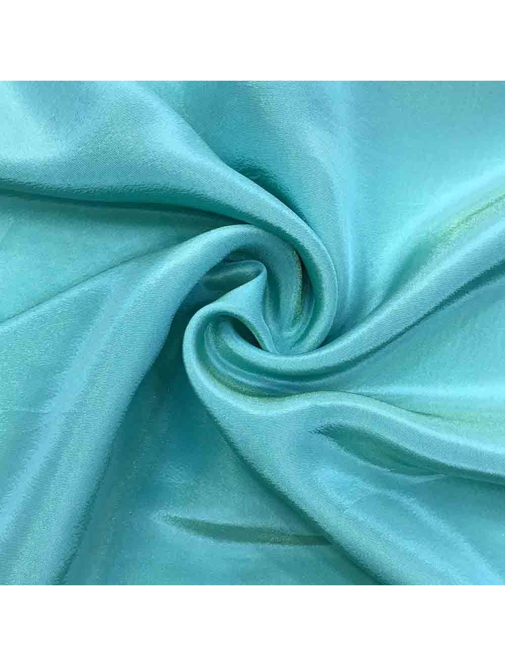 Sea Blue Plain Viscose Gold Tissue Silk Fabric (Wholesale)