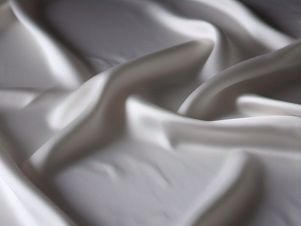 Blooming White Satin Plain Fabric