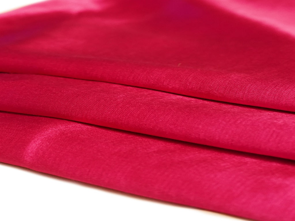 Hot Pink Plain Viscose Gaji Silk Fabric (Wholesale)