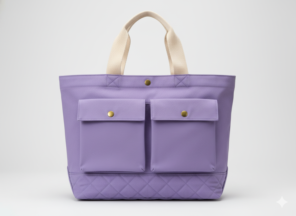 बैंगनी सादा भारी सूती कैनवास कपड़ा