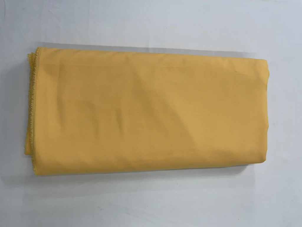 Tokiyo Butter Yellow Plain Crepe Fabric