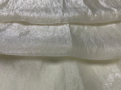 Luxuries Crystal Cream Heavy Fendi Silk