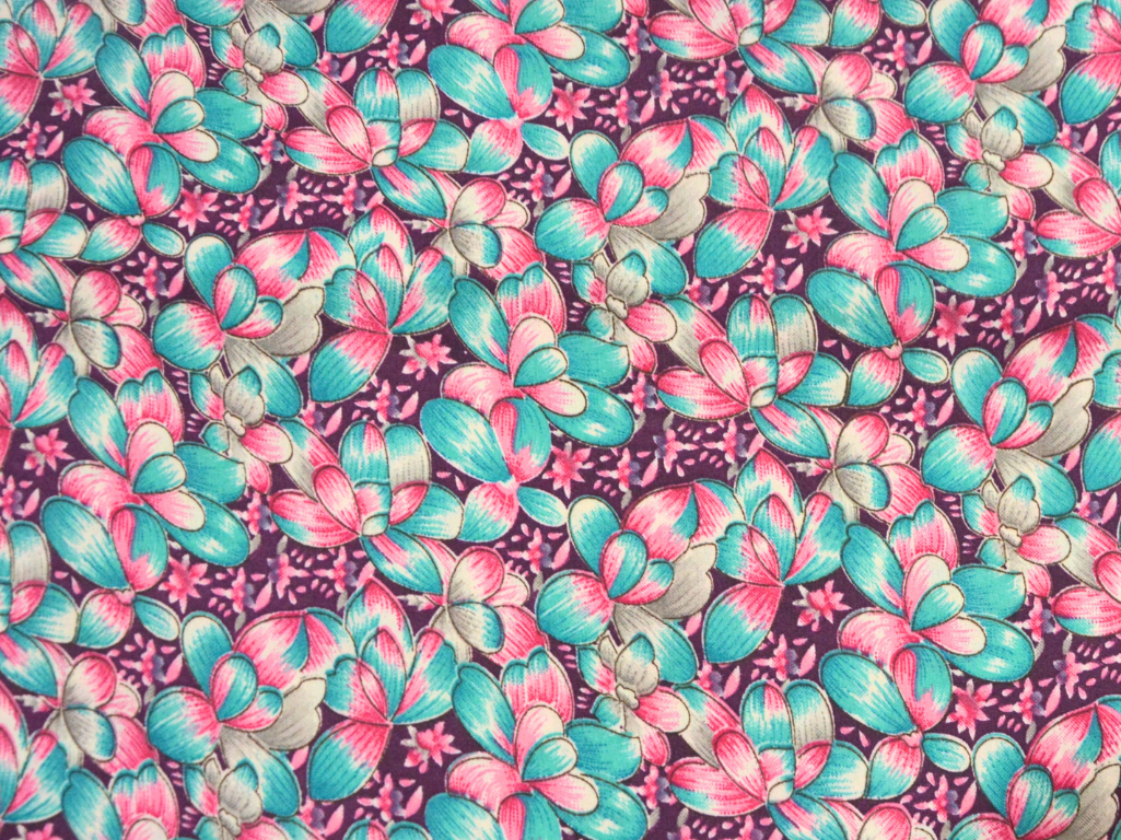 Burgundy Floral Digitally Printed Butter Crepe Fabric