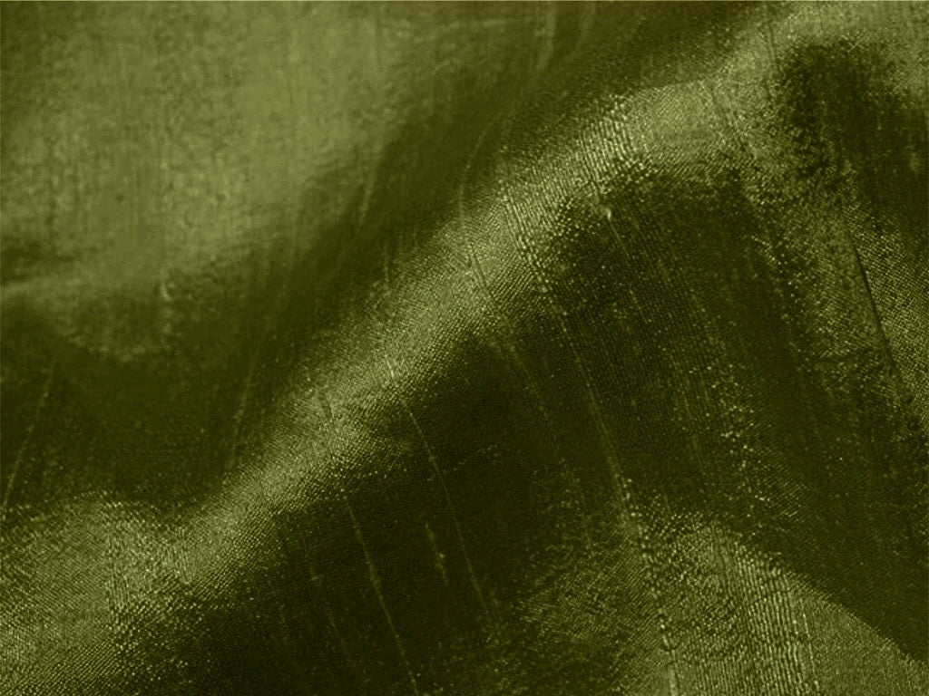 Mehndi Green Plain Bangalore Raw Silk Fabric  (Wholesale)
