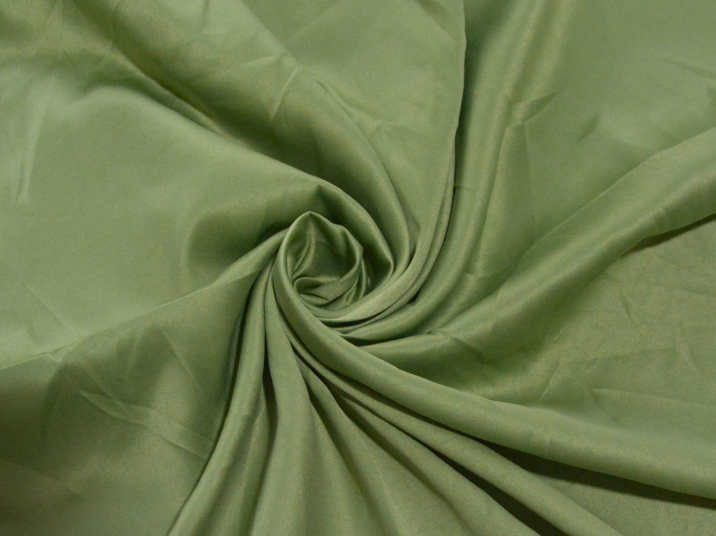 Olive Geen Plain Malai Satin Fabric