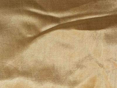 Golden Plain Pure Viscose Gaji Silk Fabric (Wholesale)