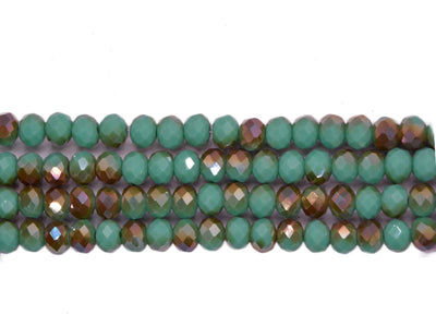 Teal Green Double Tone Crystal Beads