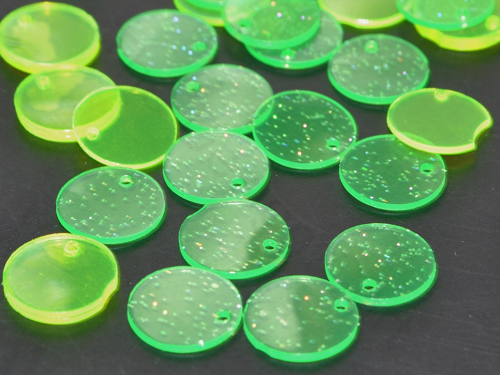 Green Single Hole Round Plastic Sequins | The Design Cart (1827262529570)