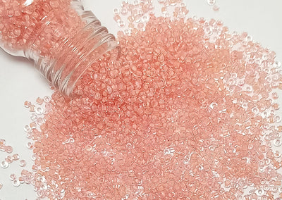 Pastel Pink Dyed Round Rocailles Glass Seed Beads (Wholesale)