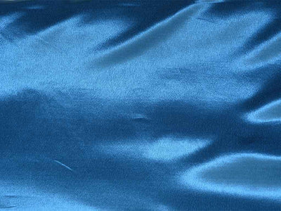 Blue Plain Moss Satin Fabric