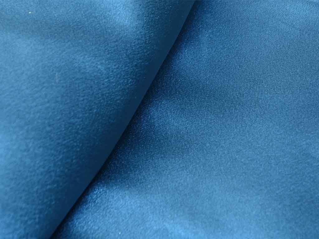 Blue Plain Moss Satin Fabric