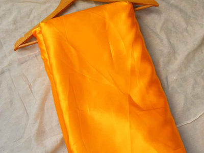 Orange Plain Moss Satin Fabric