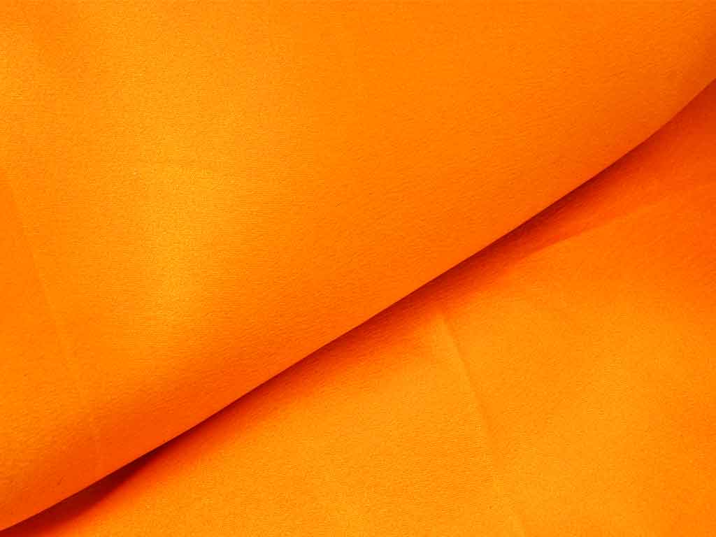 Orange Plain Moss Satin Fabric