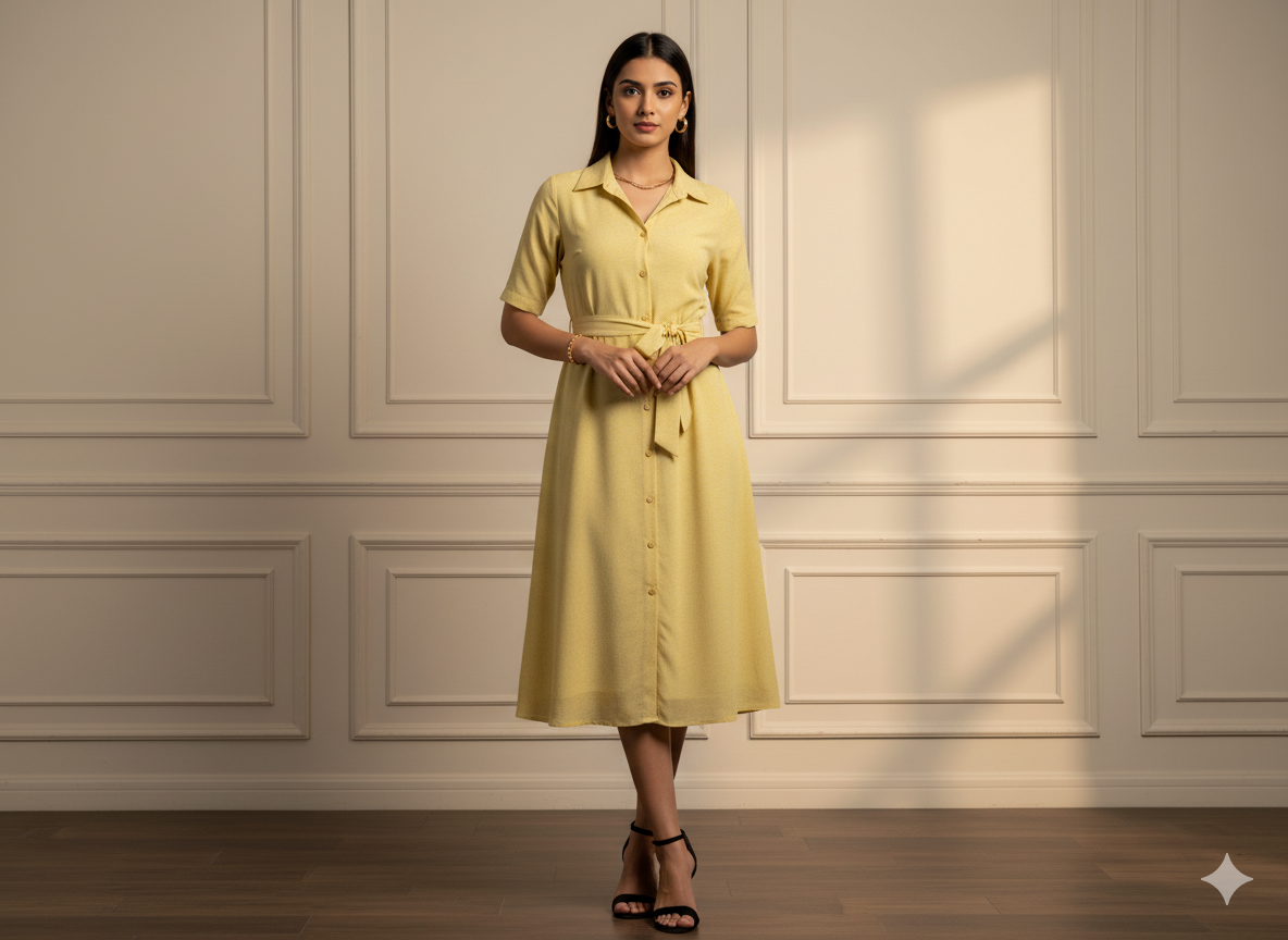 मैकरून पीला सादा 60 ग्राम जॉर्जेट कपड़ा