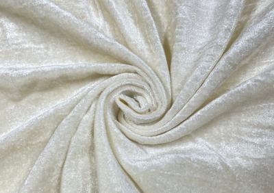 Precuts of White Velvet Dyeable Shimmer Fabric