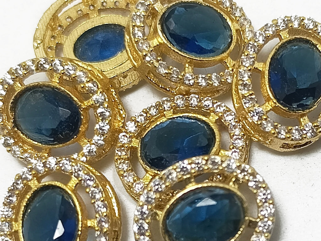 Blue & Golden AD Quality Kundan Stones