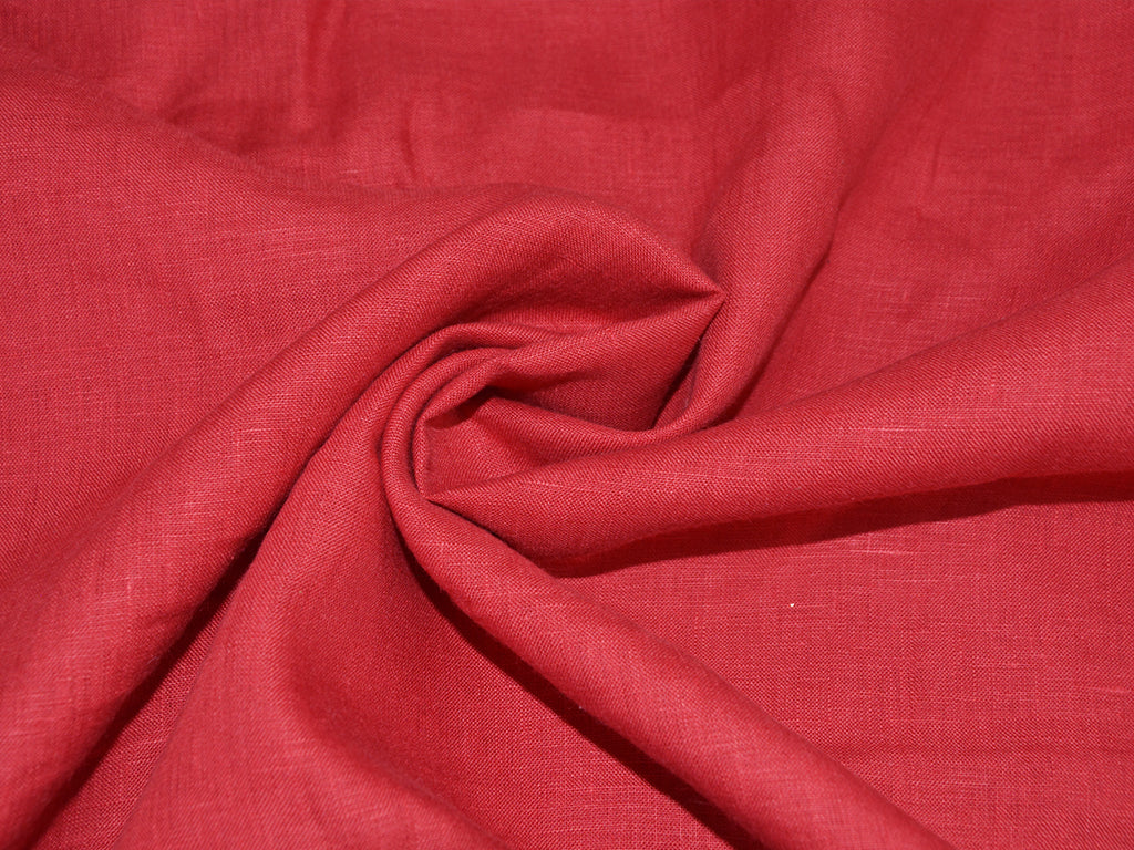 Precut of Brick Red Pure Linen Fabric - 60 Lea