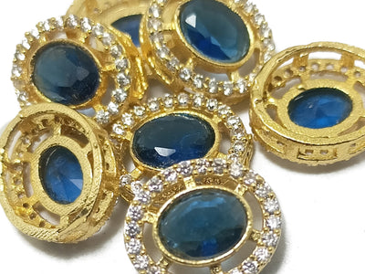 Blue & Golden AD Quality Kundan Stones