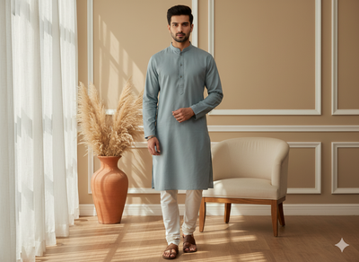Grey Plain 100% Pure Mul Mul Cotton