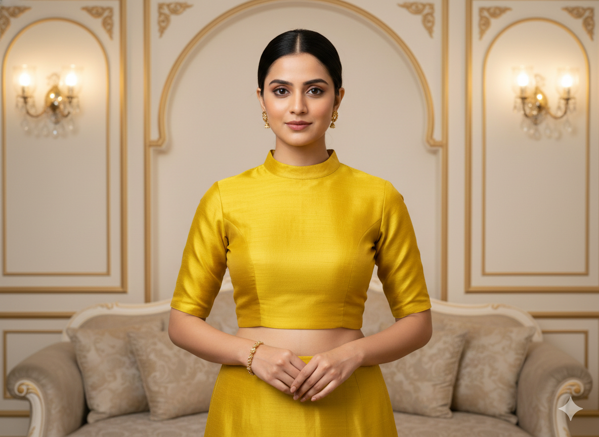 Yellow Plain Bangalore Raw Silk Fabric  (Wholesale)