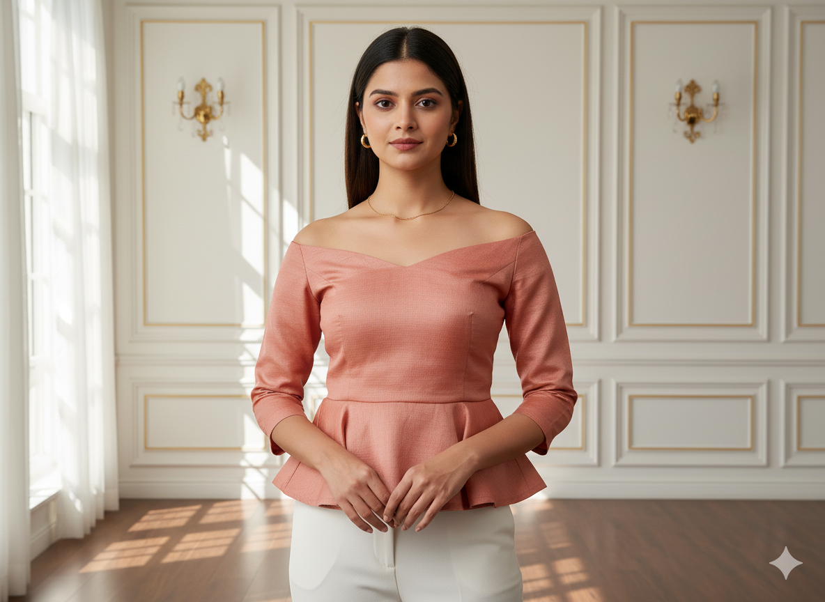 सैल्मन प्लेन शुद्ध विस्कोस गाजी सिल्क फैब्रिक