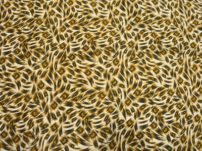 Cream Leopard Digitally Printed Butter Crepe Fabric
