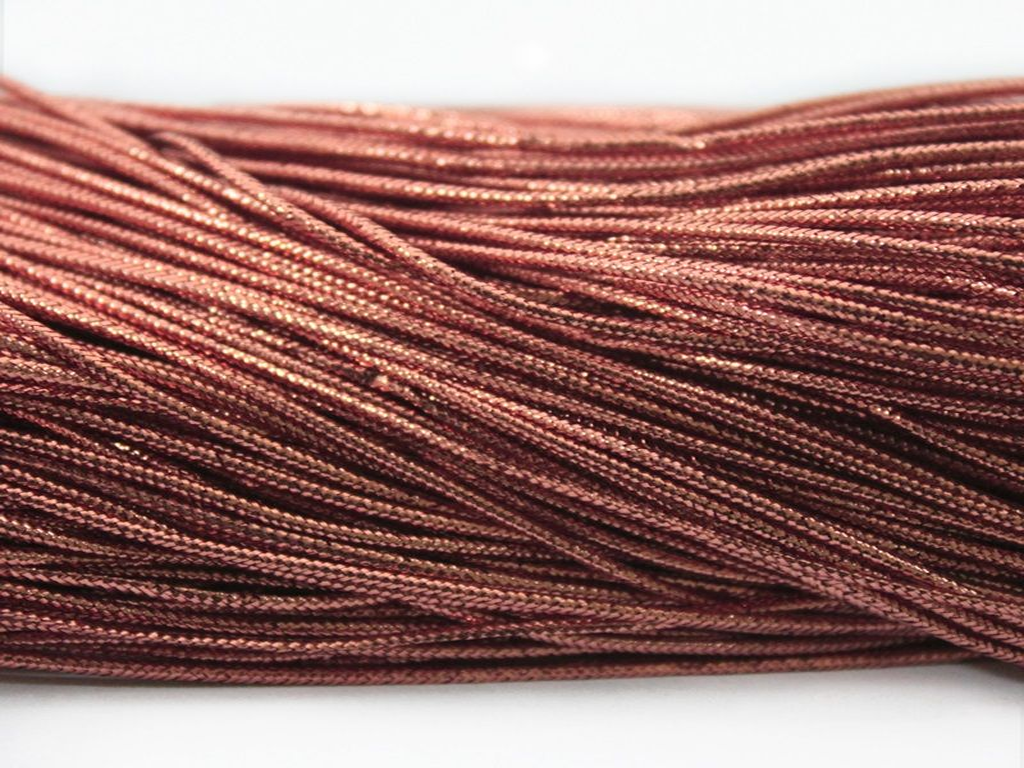 Light Copper Metallic Braided Zari Threads (Wholesale)