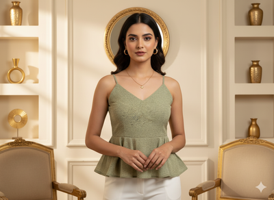 पिस्ता हरा सादा 60 ग्राम जॉर्जेट कपड़ा