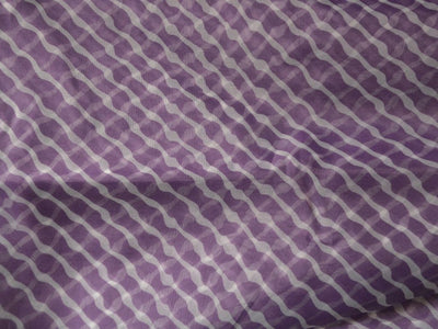 Lavender Srtips Digital Printed Liquid Organza Fabric