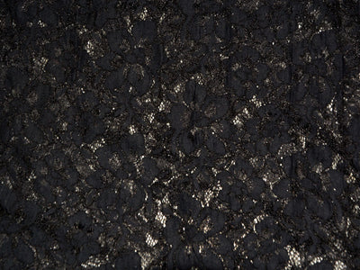 Precut of 2 Meter Black Floral Laser Cutting Nylon Net Fabric