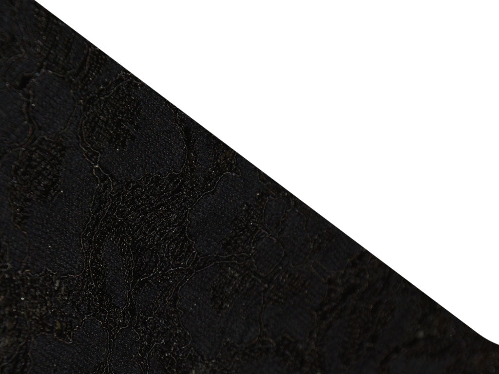 Precut of 2 Meter Black Floral Laser Cutting Nylon Net Fabric