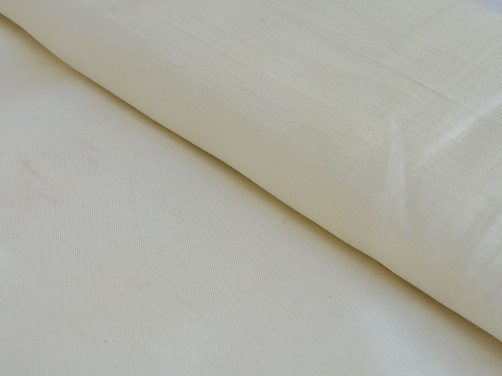 Off White Plain Pure Viscose Gaji Silk Fabric