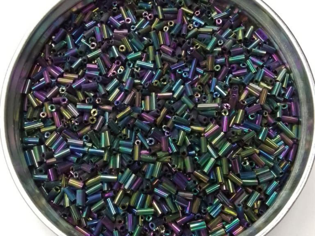 Multicolor Rainbow Pipe Glass Seed Beads- 4.5 mm (Wholesale)