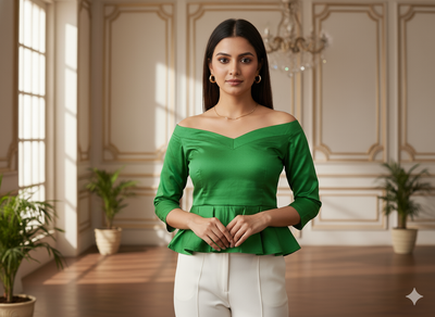 वन हरा सादा शुद्ध विस्कोस गाजी रेशम कपड़ा