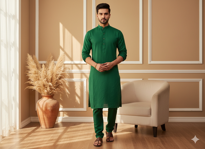 Dark GreenPlain 100% Pure Mul Mul Cotton