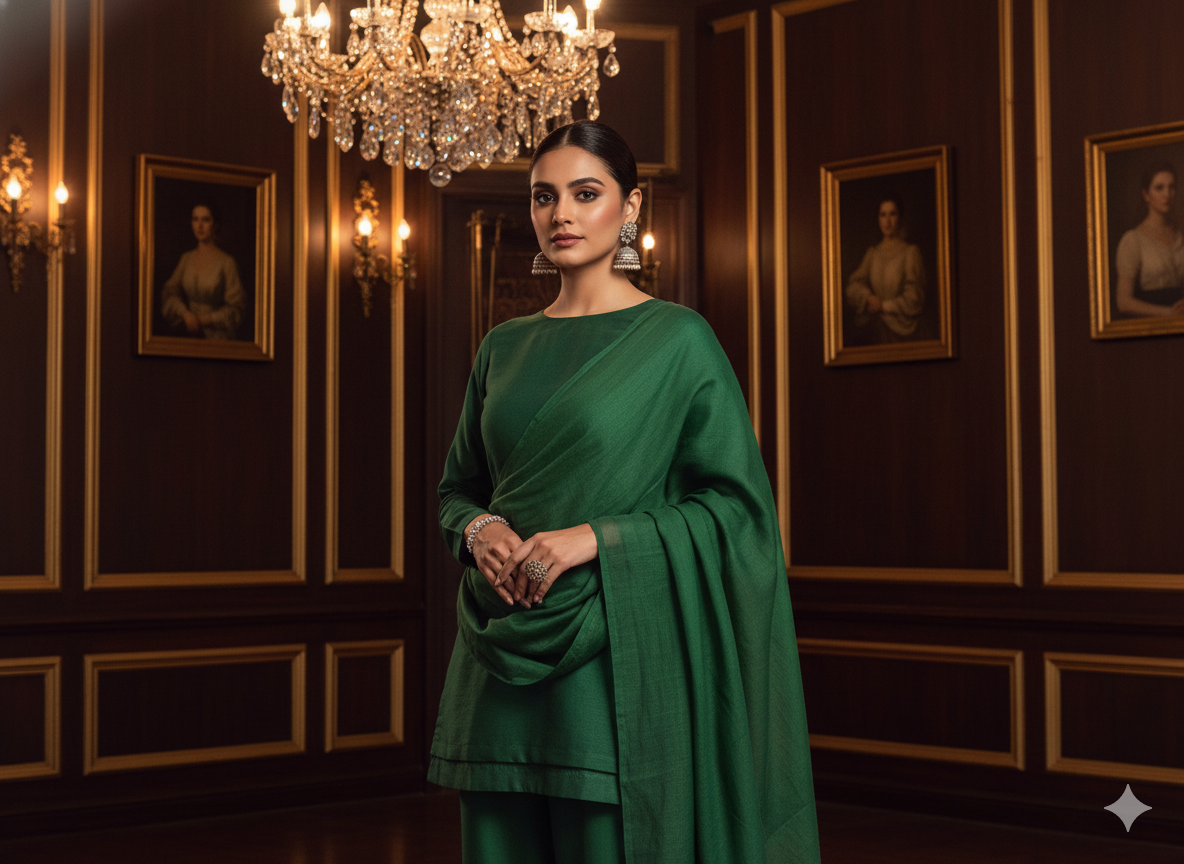 Dark GreenPlain 100% Pure Mul Mul Cotton