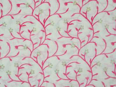 सफ़ेद पुष्प शुद्ध मुल मुल सूती कपड़े