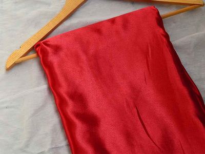 Red Plain Moss Satin Fabric
