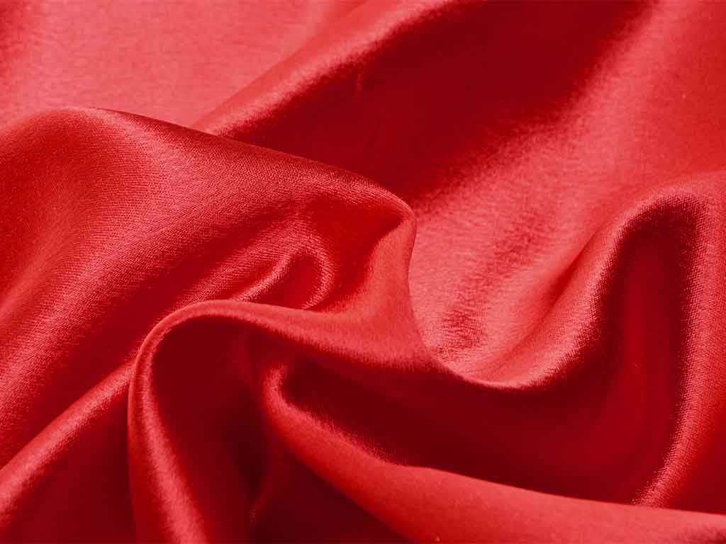 Red Plain Moss Satin Fabric