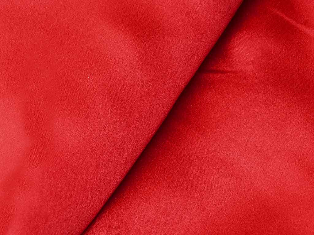Red Plain Moss Satin Fabric