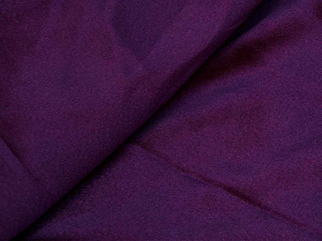 Eggplant Purple Plain Moss Satin Fabric